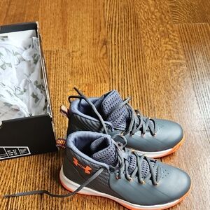 Under Armour Charcoal and Tangerine High-Tops